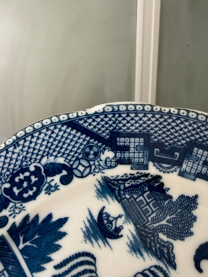 SERVICE 9 ASSIETTES VINTAGE | MOTIF SAULE BLEU