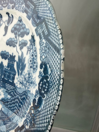 SERVICE 9 ASSIETTES VINTAGE | MOTIF SAULE BLEU