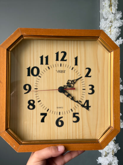 HORLOGE MURALE VINTAGE | BOIS & QUARTZ VINENT