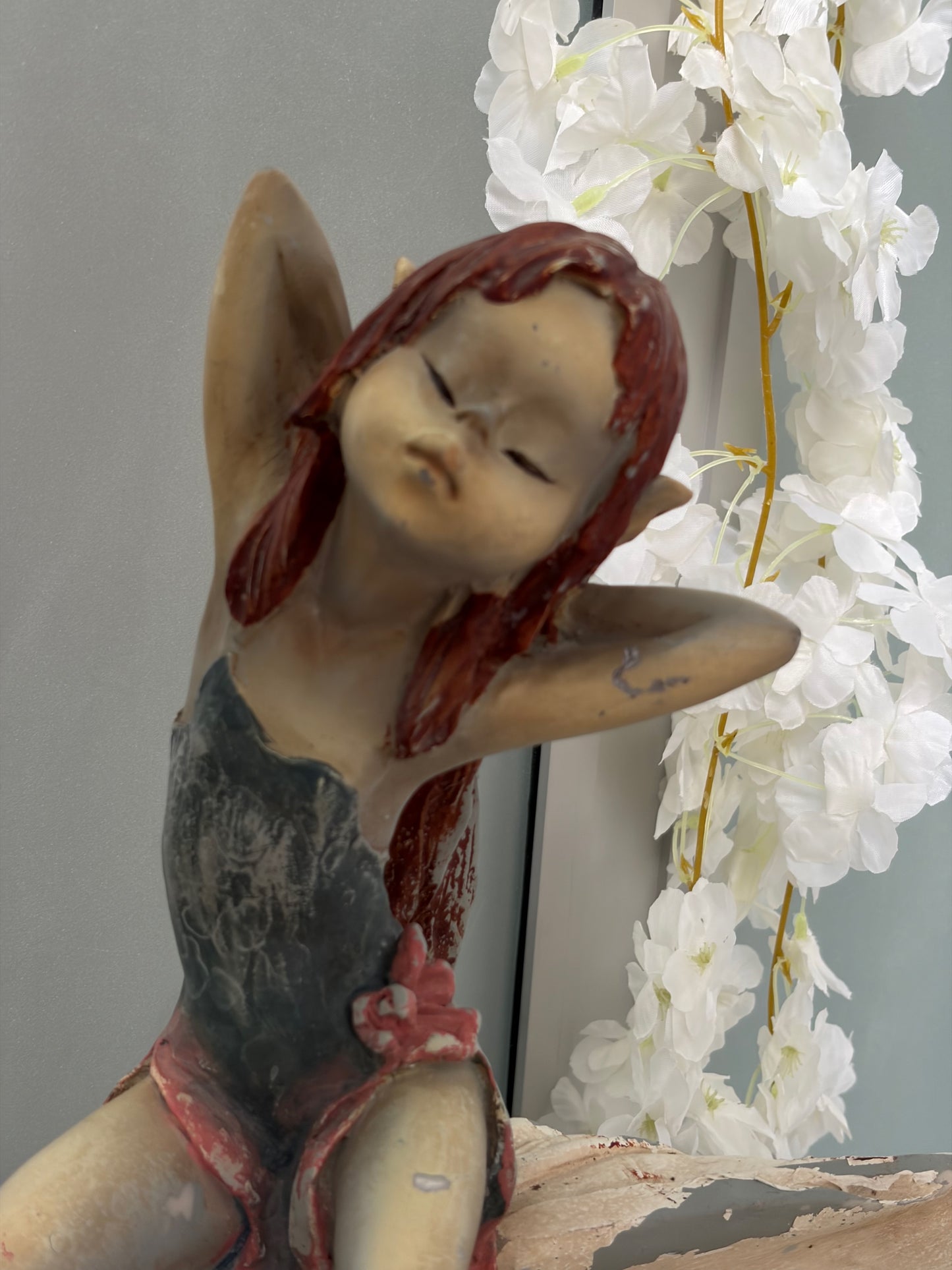 STATUETTE VINTAGE | FÉE SUR COQUILLAGE 🧚♀️🐚