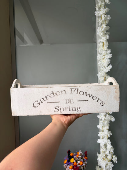 CAISSE EN BOIS VINTAGE | "GARDEN FLOWERS DE SPRING"