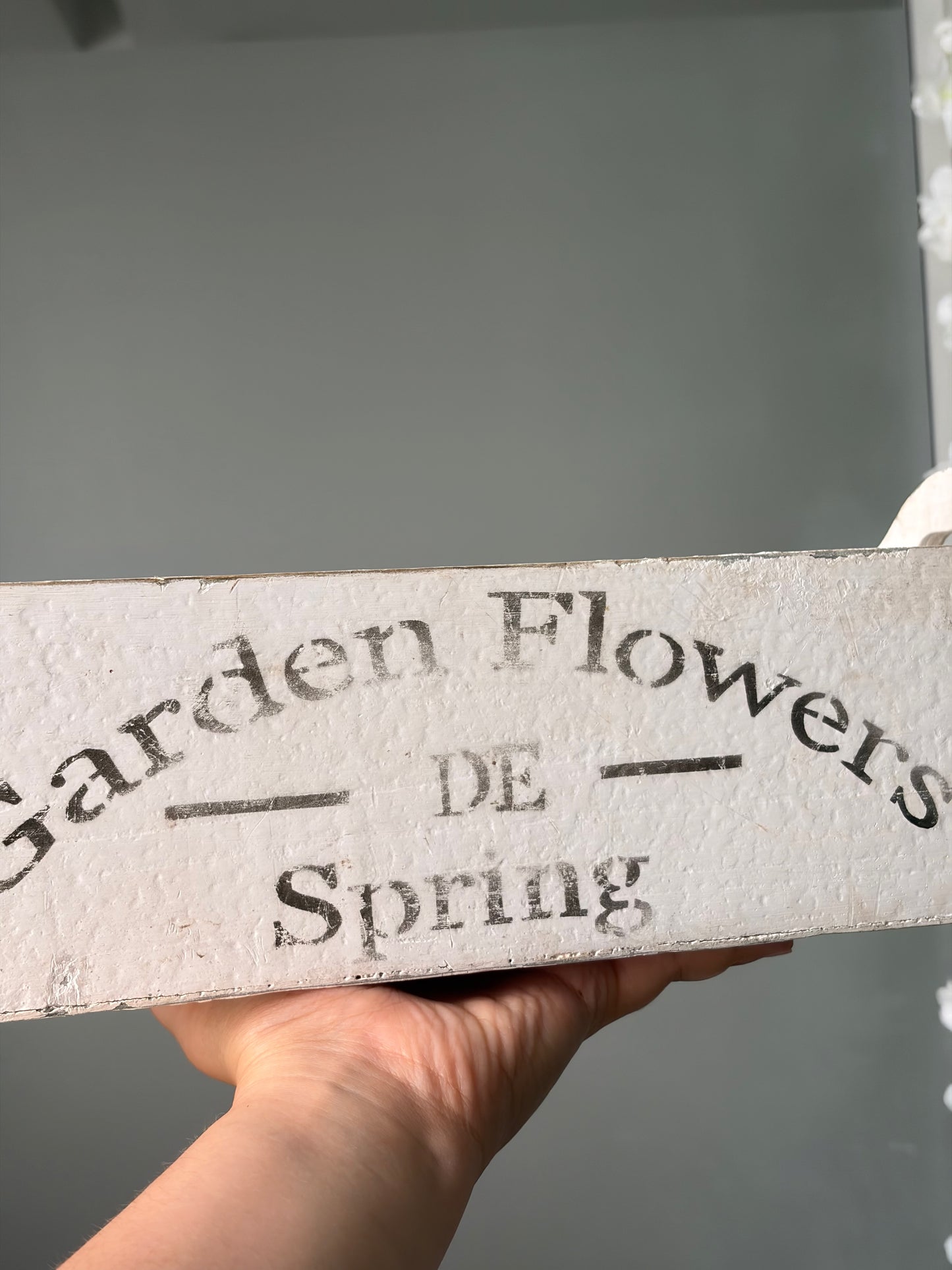 CAISSE EN BOIS VINTAGE | "GARDEN FLOWERS DE SPRING"
