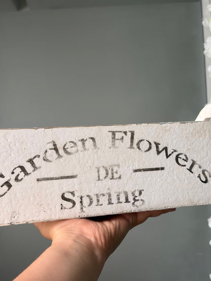 CAISSE EN BOIS VINTAGE | "GARDEN FLOWERS DE SPRING"