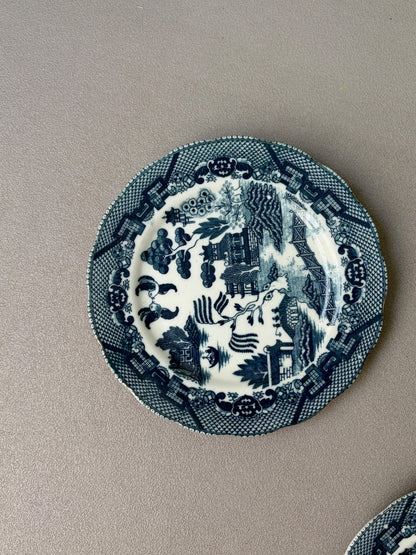 SERVICE 9 ASSIETTES VINTAGE | MOTIF SAULE BLEU