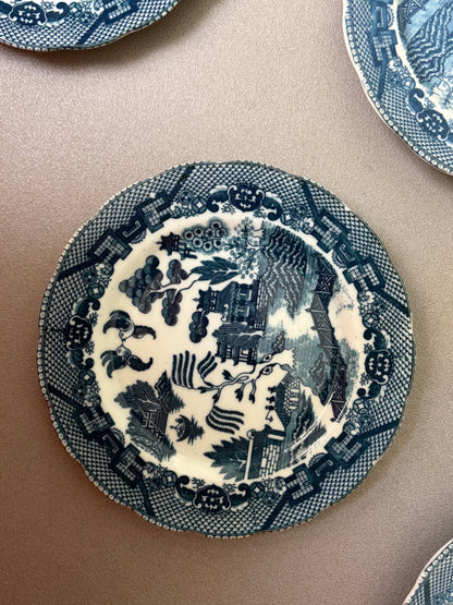 SERVICE 9 ASSIETTES VINTAGE | MOTIF SAULE BLEU