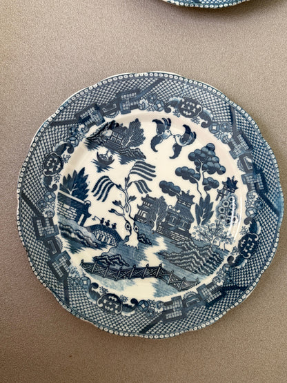 SERVICE 9 ASSIETTES VINTAGE | MOTIF SAULE BLEU