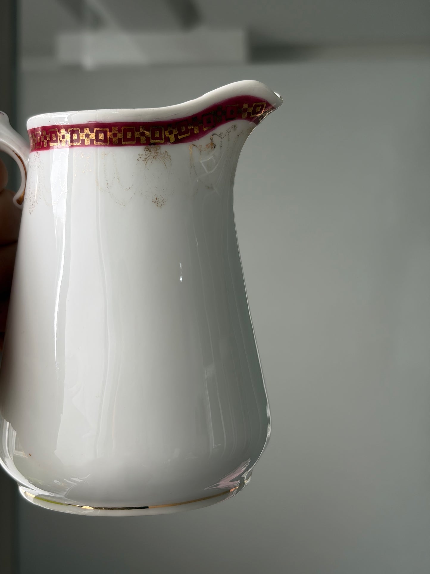 SERVICE À CAFÉ VINTAGE | GUIRLANDES BORDEAUX & OR
