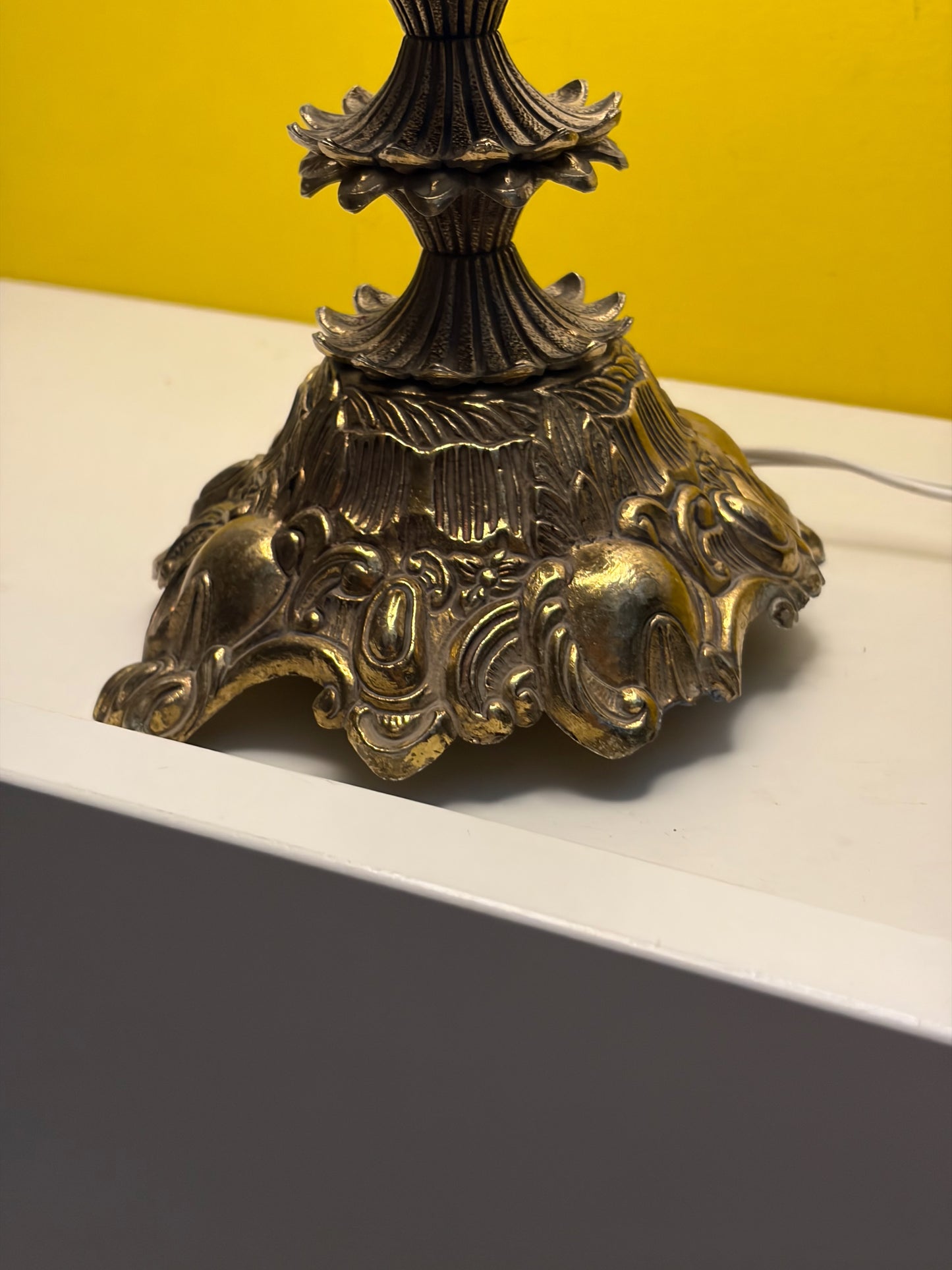 LAMPE GOLDEN PINK 🎀 BAROQUE VINTAGE | BRONZE DORÉ & PORCELAINE FLEURIE