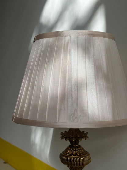 LAMPE GOLDEN PINK 🎀 BAROQUE VINTAGE | BRONZE DORÉ & PORCELAINE FLEURIE