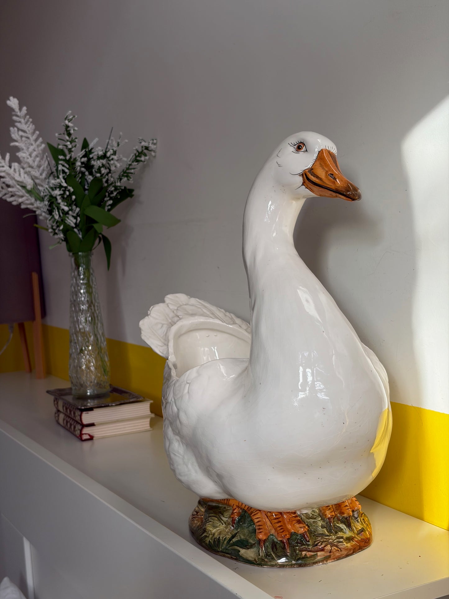 GRANDE OIE EN CÉRAMIQUE VINTAGE 🦢🍋