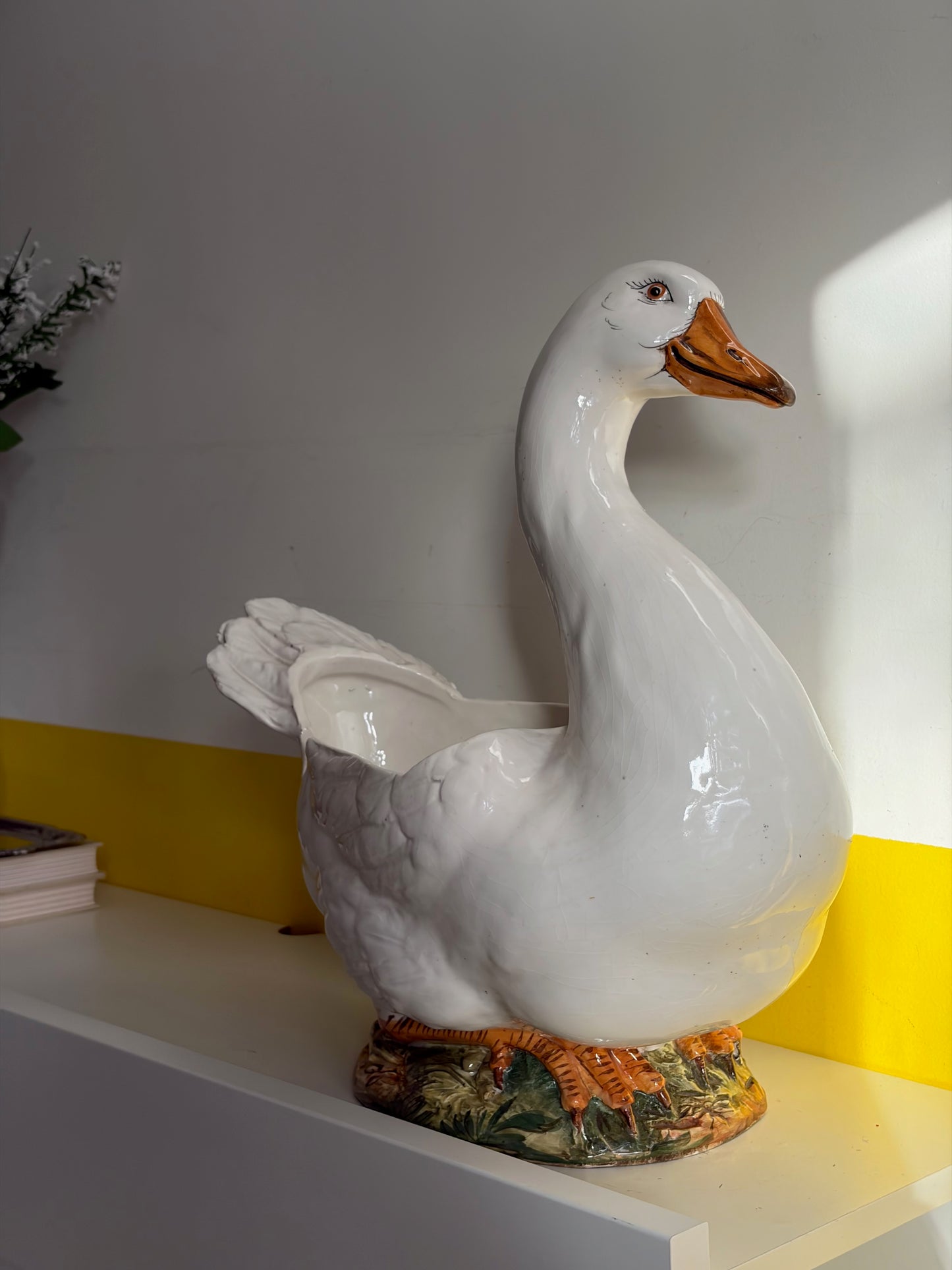 GRANDE OIE EN CÉRAMIQUE VINTAGE 🦢🍋