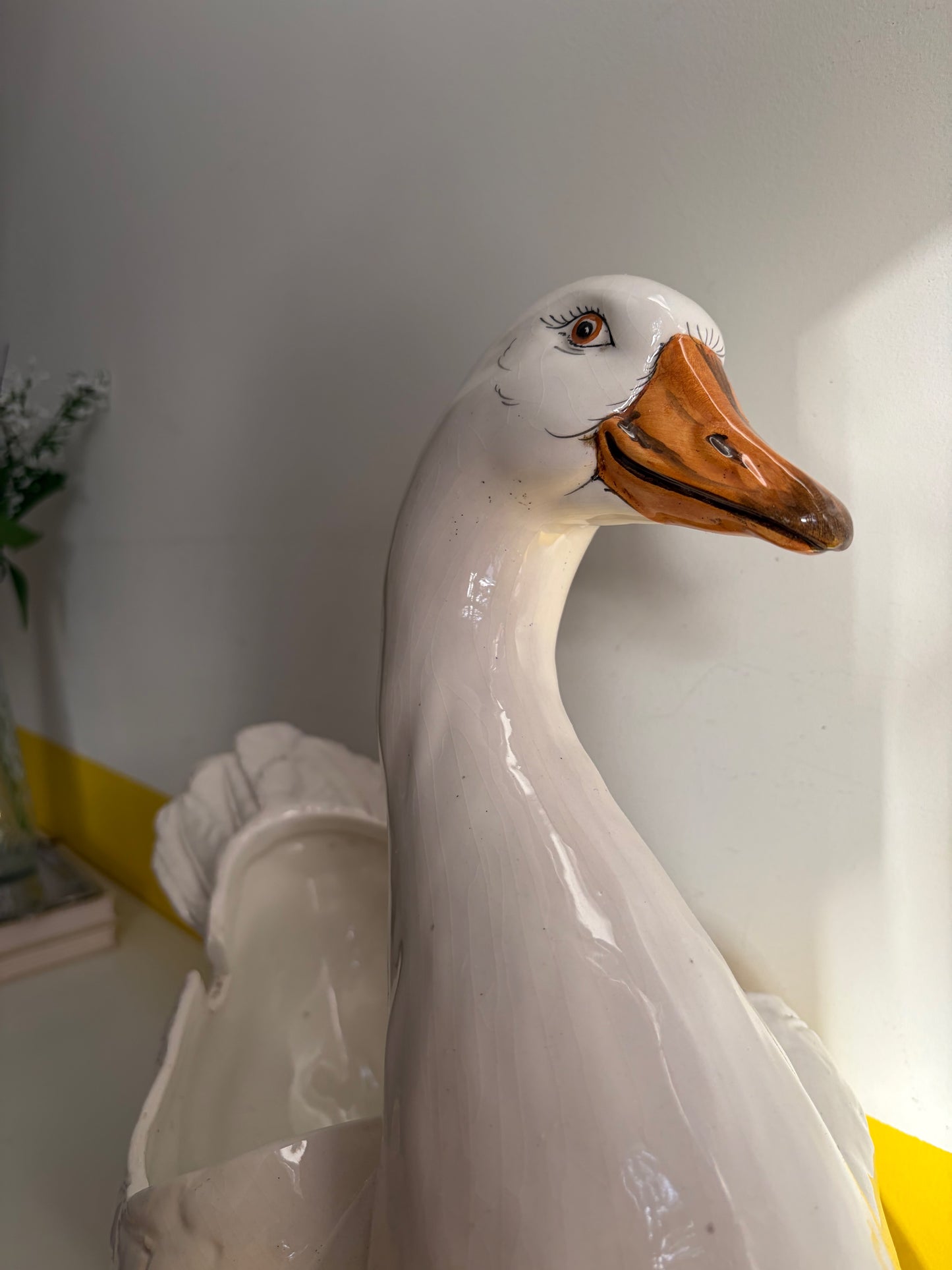 GRANDE OIE EN CÉRAMIQUE VINTAGE 🦢🍋