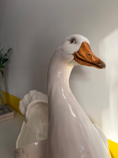 GRANDE OIE EN CÉRAMIQUE VINTAGE 🦢🍋