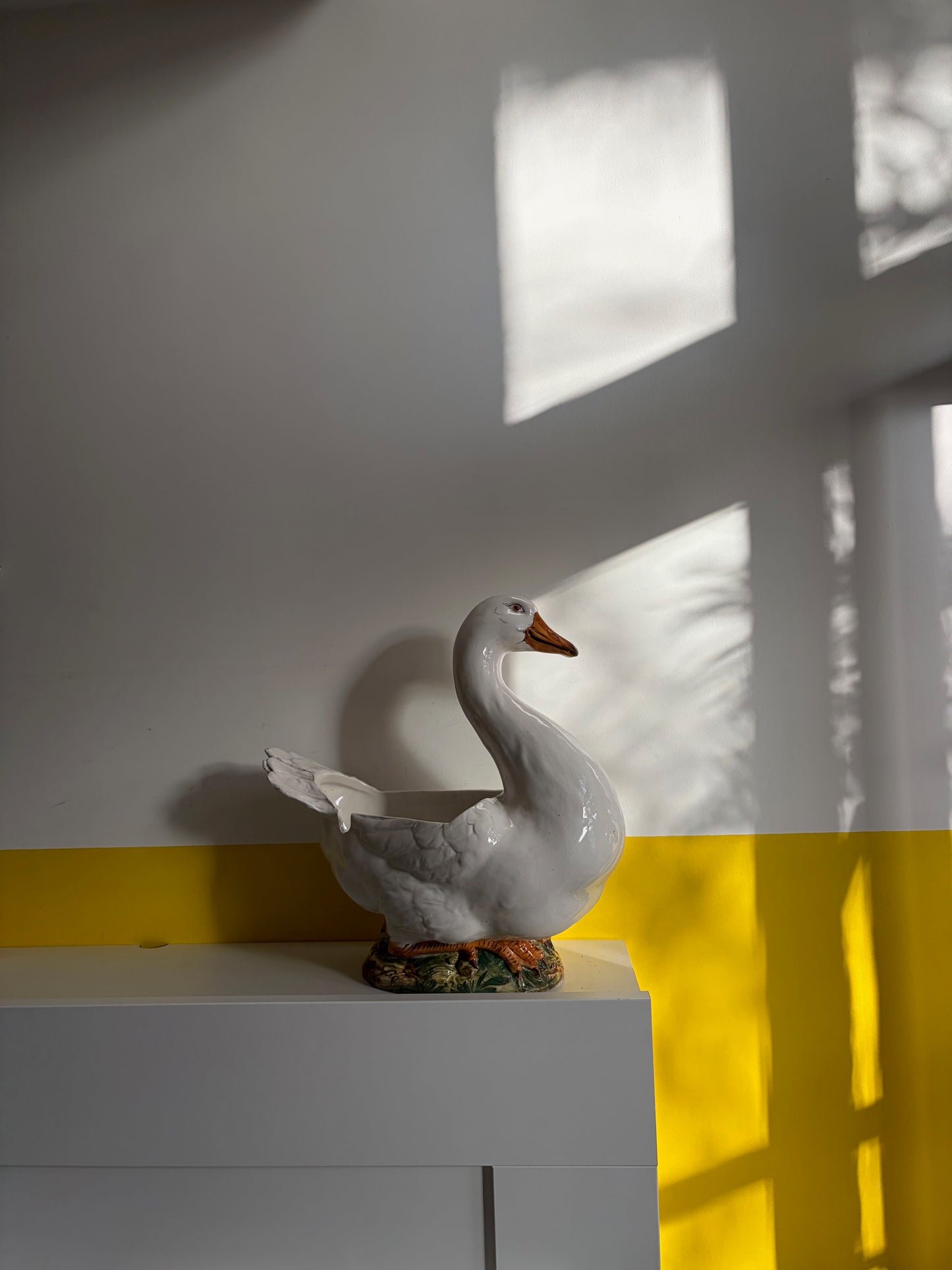 GRANDE OIE EN CÉRAMIQUE VINTAGE 🦢🍋