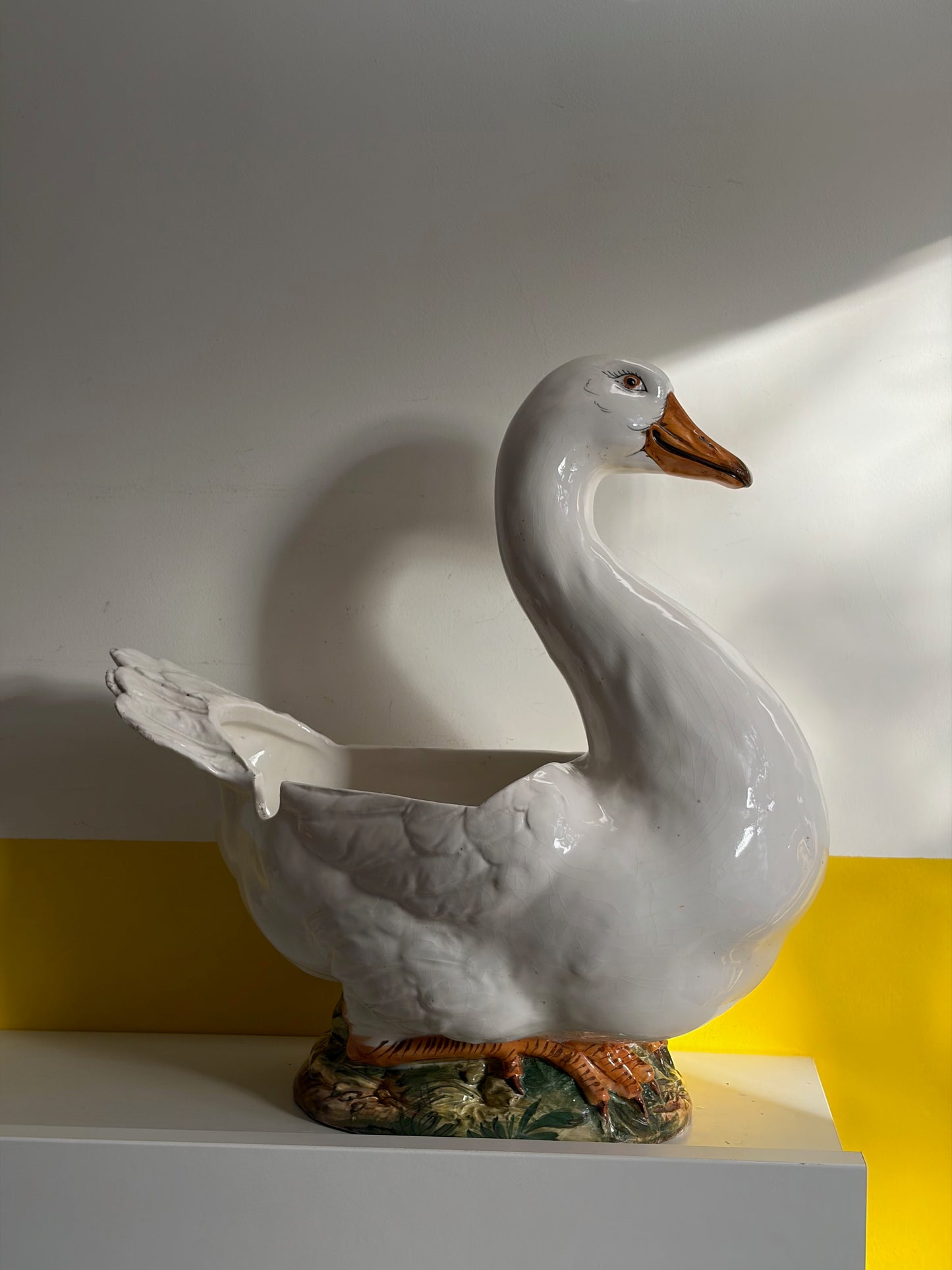 GRANDE OIE EN CÉRAMIQUE VINTAGE 🦢🍋