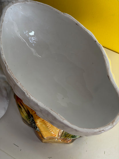 OIE VINTAGE EN CÉRAMIQUE | SOUPIÈRE FLEURIE