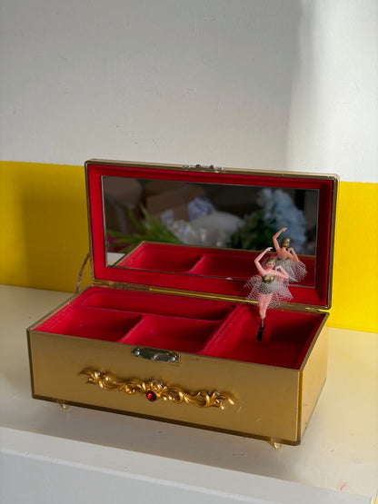 COFFRET À BIJOUX VINTAGE | MUSICAL & BALLERINE DANSANTE 🩰