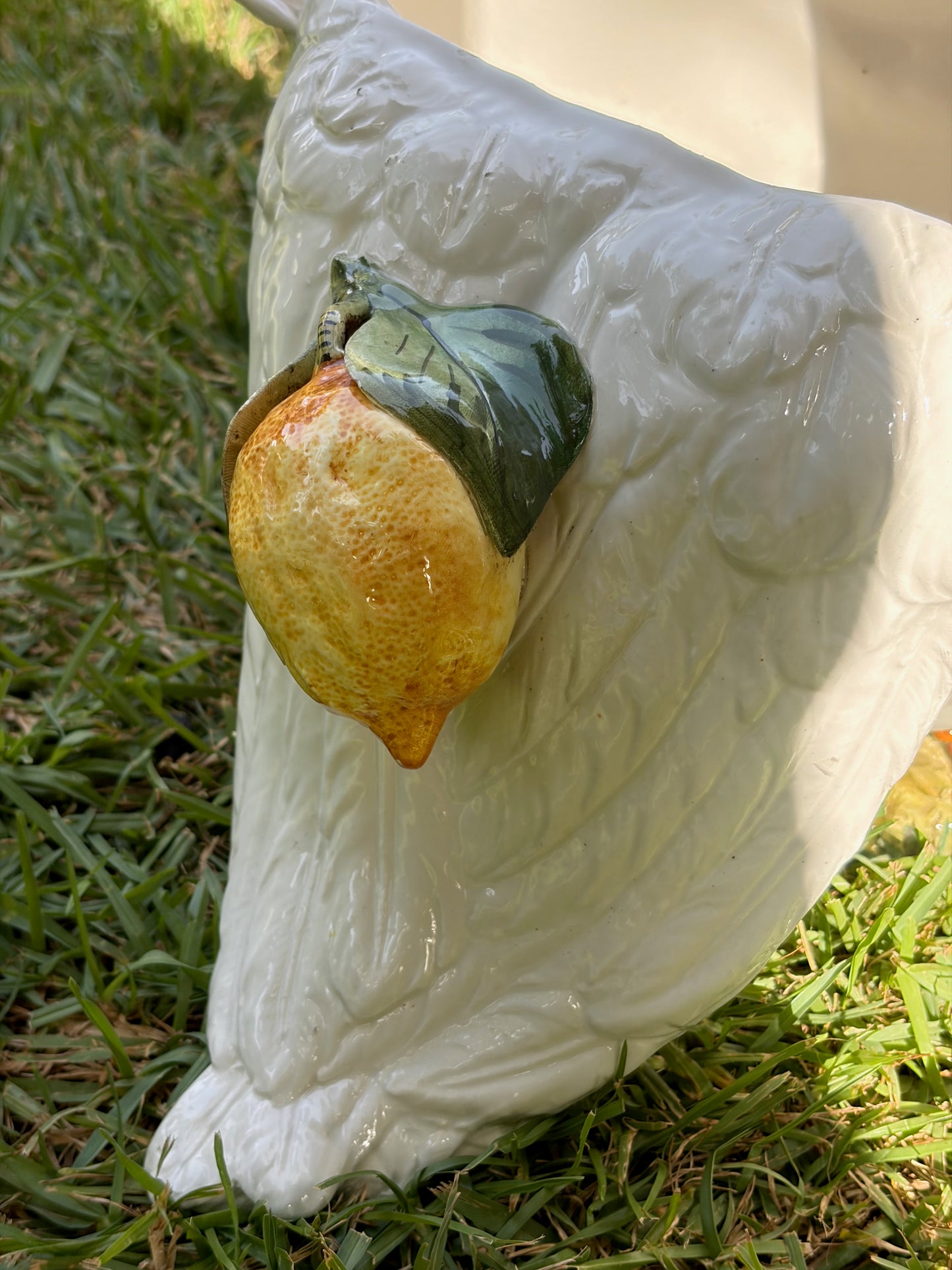 GRANDE OIE EN CÉRAMIQUE VINTAGE 🦢🍋