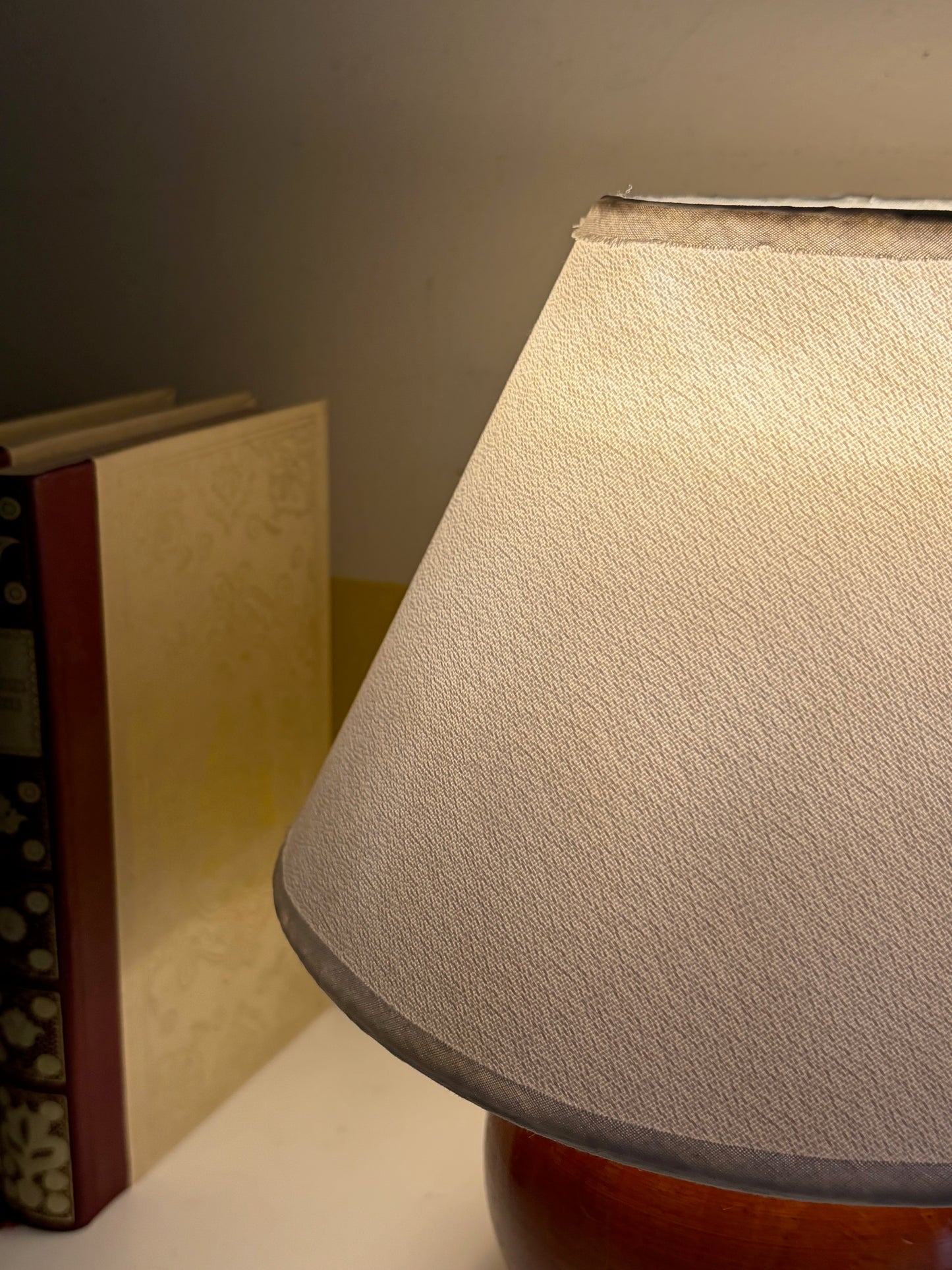 LAMPE VINTAGE EN BOIS | BASE BOULE TERRACOTTA