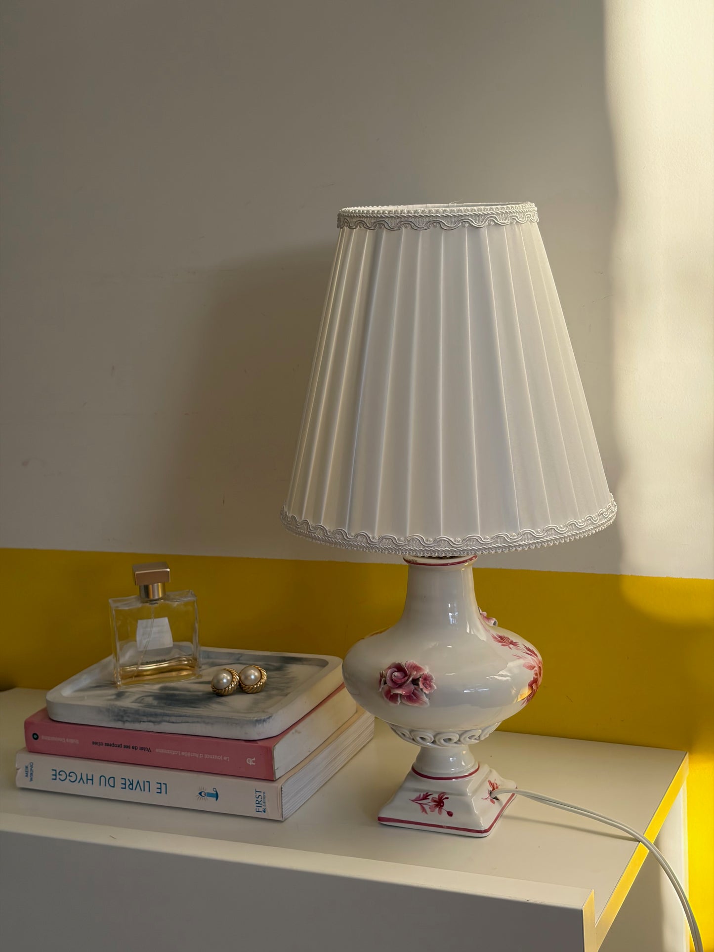 Lampe Porcelaine Fleurie