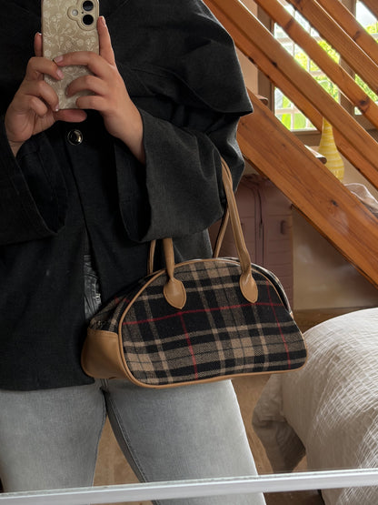 SAC BOWLING TARTAN VINTAGE | TISSU ÉCOSSAIS