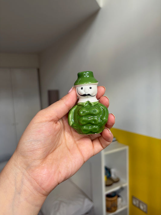 BIBELOT GNOME VERT VINTAGE | DÉCO CÉRAMIQUE