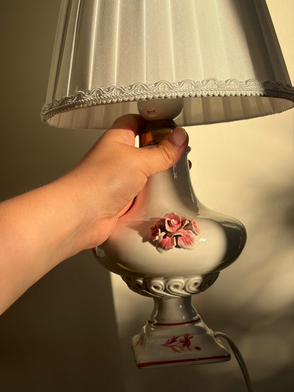 Lampe Porcelaine Fleurie