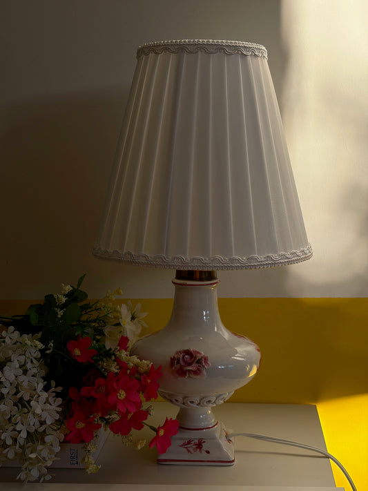 Lampe Porcelaine Fleurie