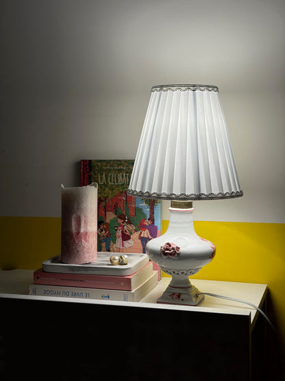 Lampe Porcelaine Fleurie