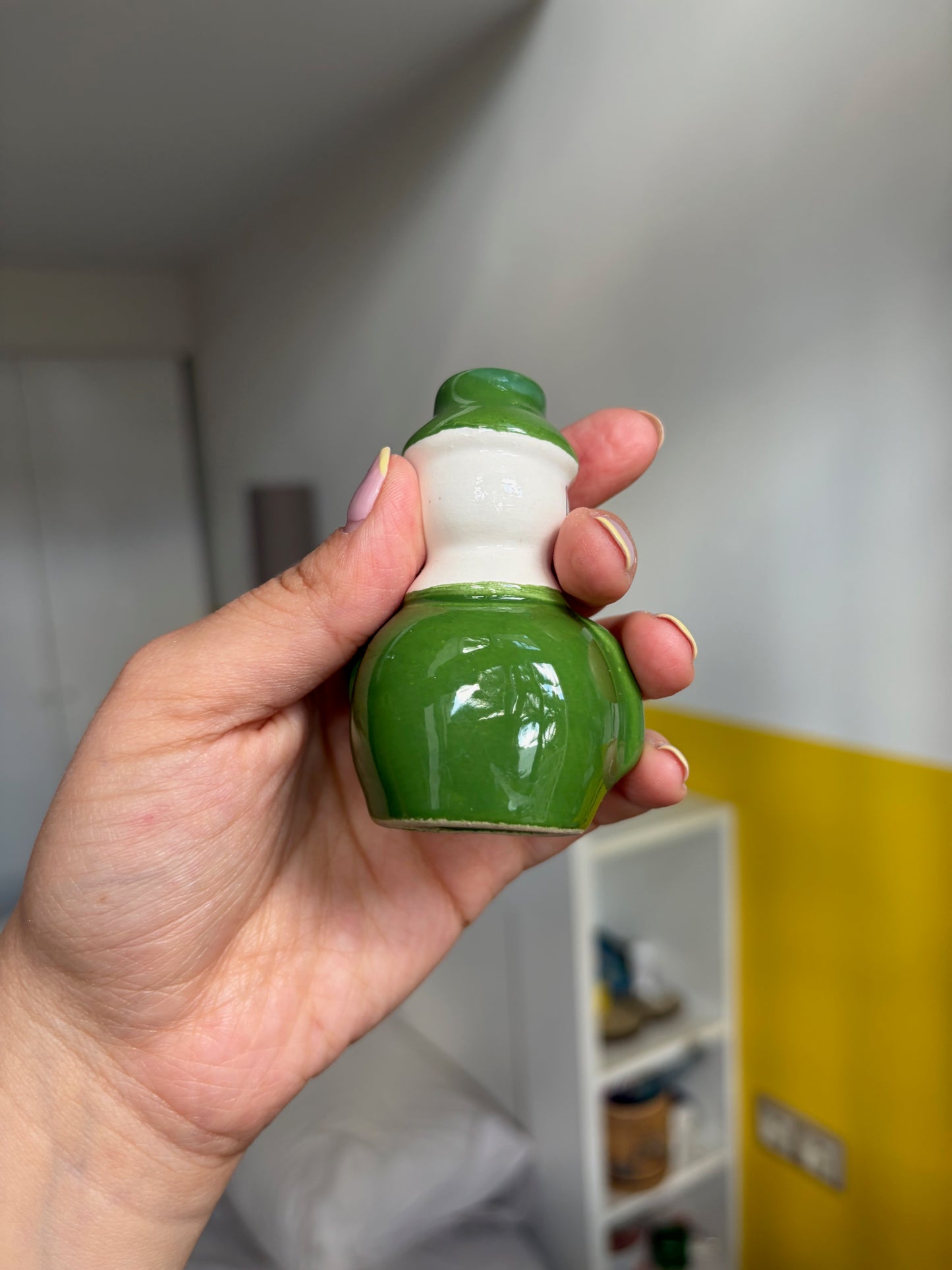 BIBELOT GNOME VERT VINTAGE | DÉCO CÉRAMIQUE