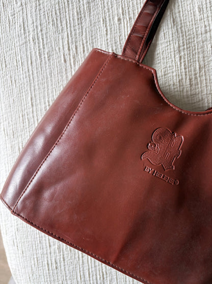 SAC BY HELENE VINTAGE | CUIR BORDEAUX
