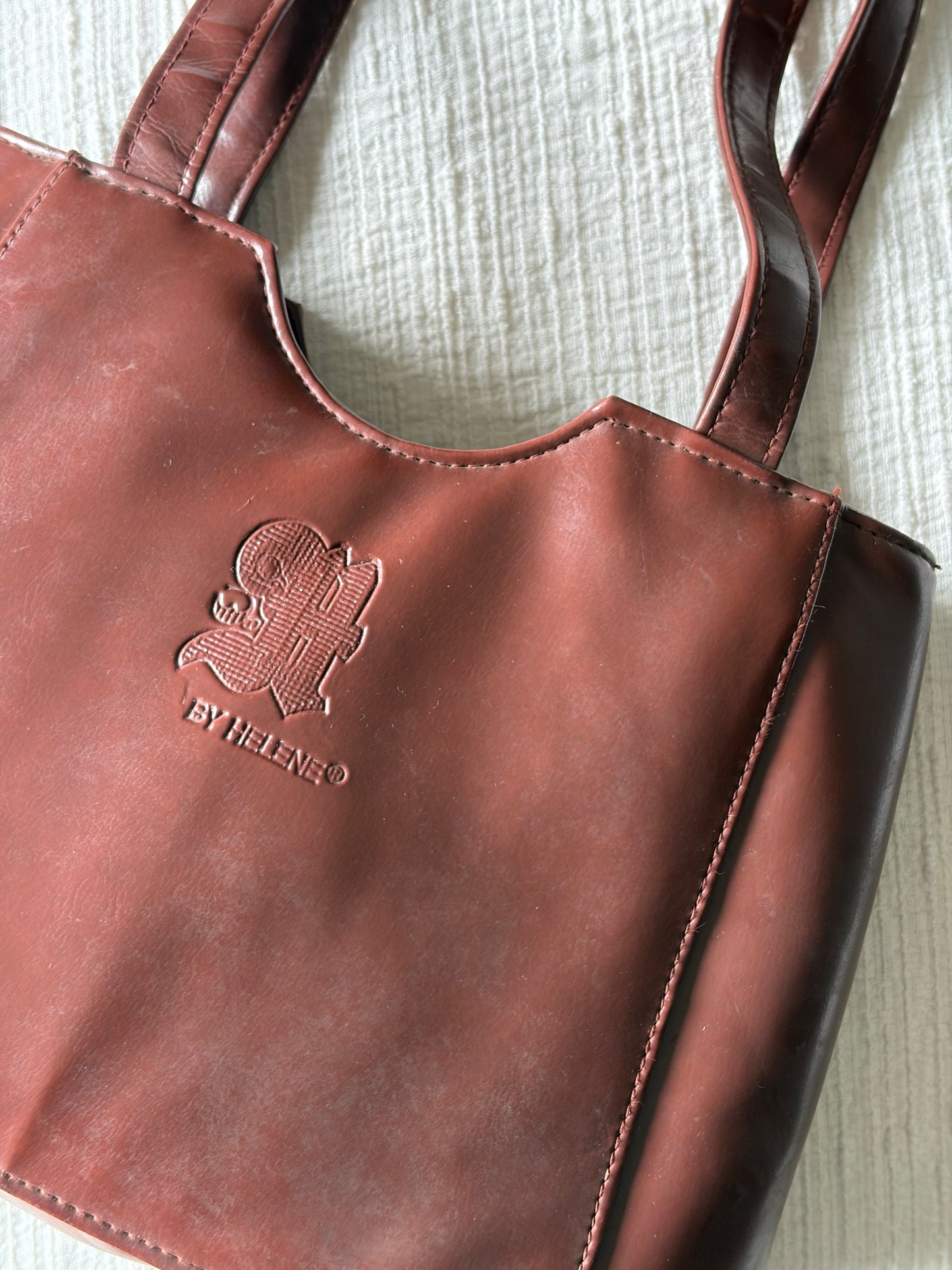 SAC BY HELENE VINTAGE | CUIR BORDEAUX