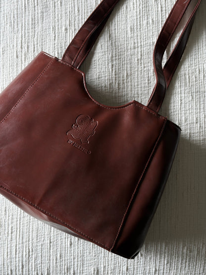 SAC BY HELENE VINTAGE | CUIR BORDEAUX