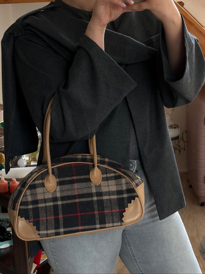 SAC BOWLING TARTAN VINTAGE | TISSU ÉCOSSAIS