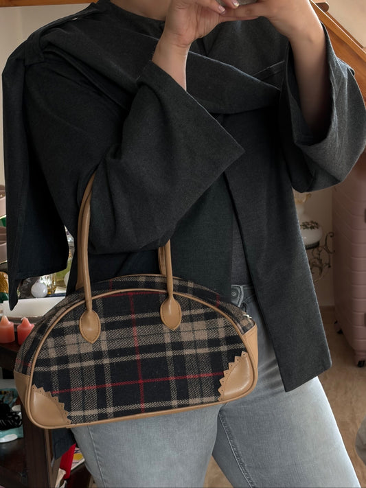 SAC BOWLING TARTAN VINTAGE | TISSU ÉCOSSAIS