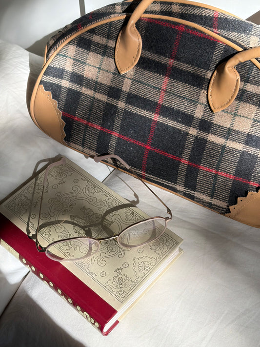 SAC BOWLING TARTAN VINTAGE | TISSU ÉCOSSAIS