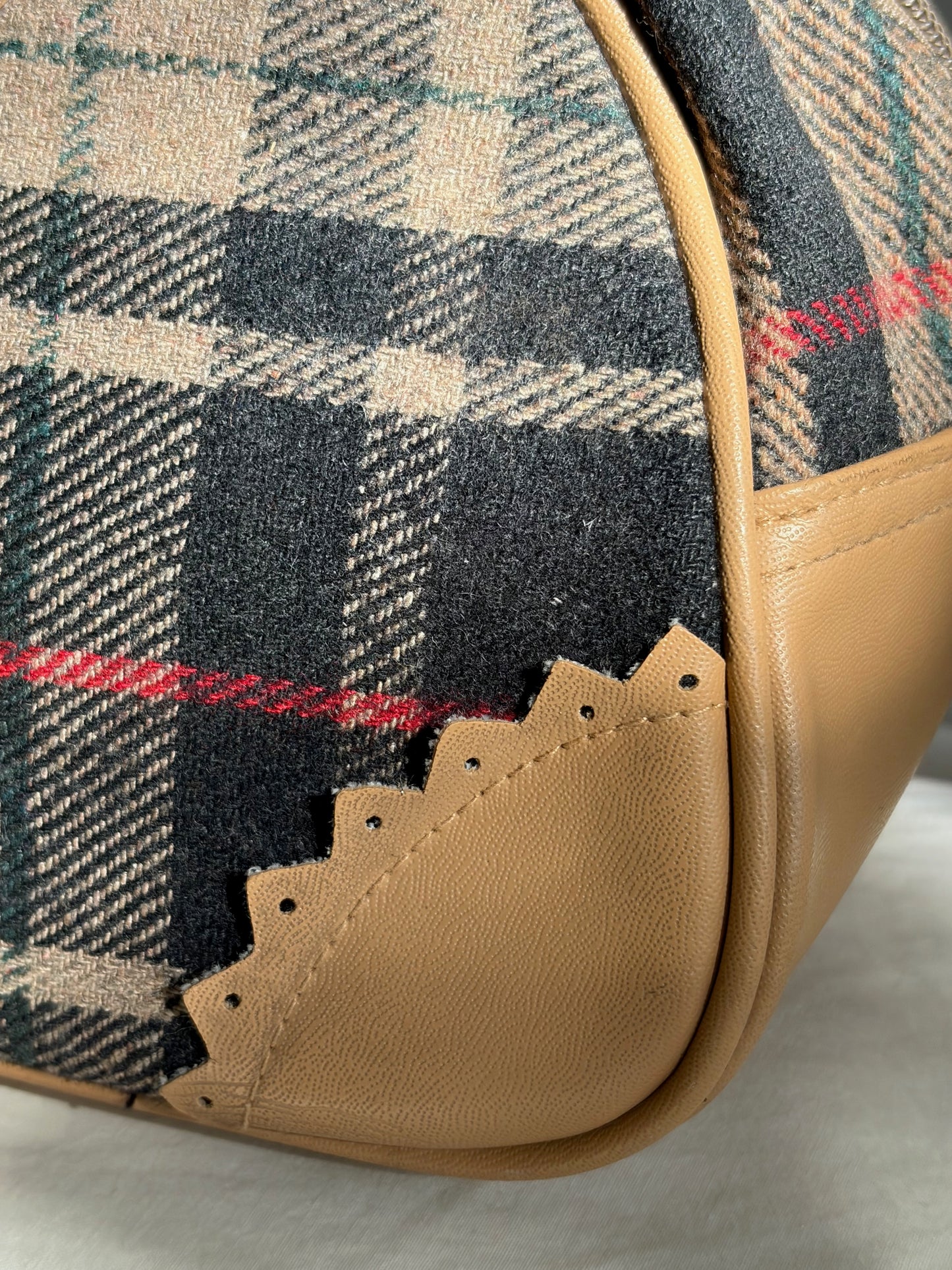 SAC BOWLING TARTAN VINTAGE | TISSU ÉCOSSAIS