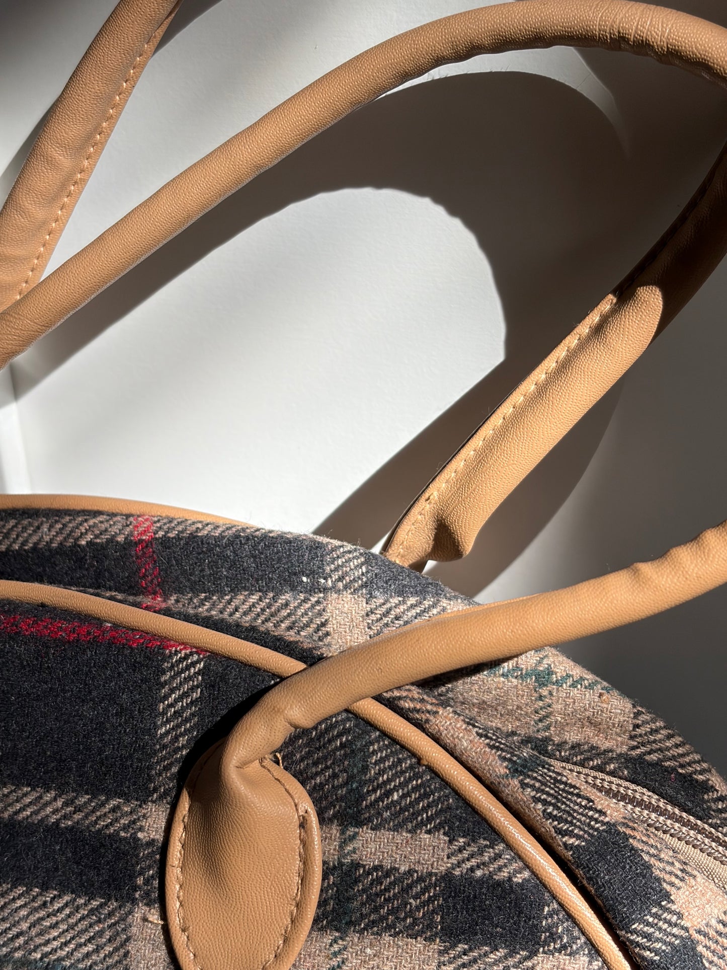 SAC BOWLING TARTAN VINTAGE | TISSU ÉCOSSAIS