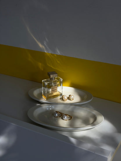 DUO PLATS OVALES PORCELAINE IVOIRE