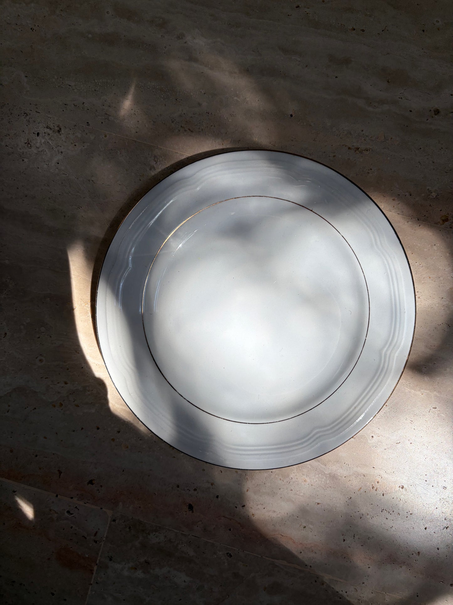 ️ ASSIETTE PORCELAINE BLANCHE FILET OR | VINTAGE