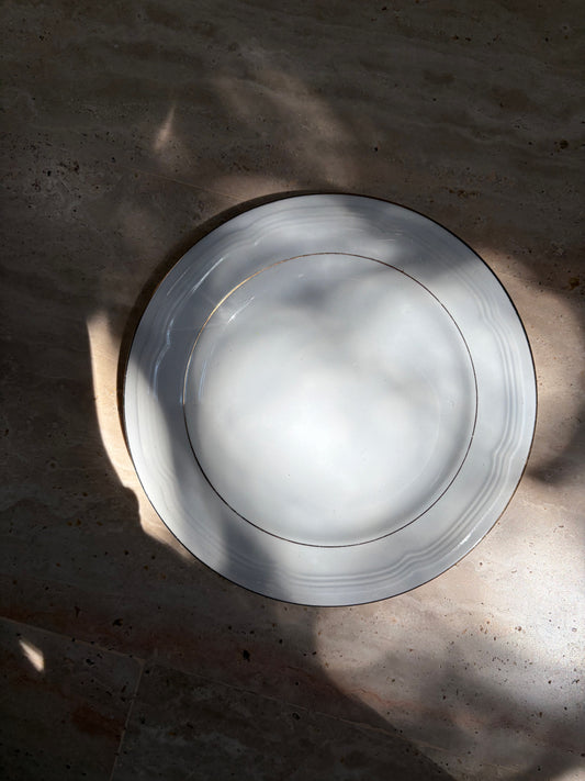 ️ ASSIETTE PORCELAINE BLANCHE FILET OR | VINTAGE