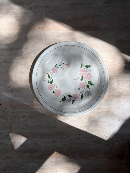 ASSIETTE PORCELAINE COURONNE DE FLEURS ROSES | VINTAGE 🌸🍃