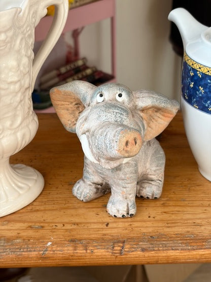 ÉLÉPHANTEAU CÉRAMIQUE SOURIANT VINTAGE 🐘