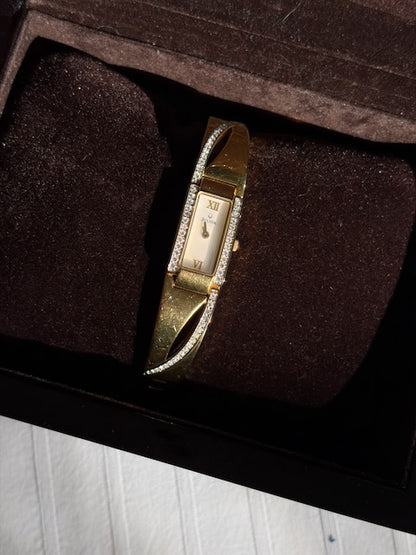 MONTRE BULOVA STRASS DORÉE VINTAGE 💎