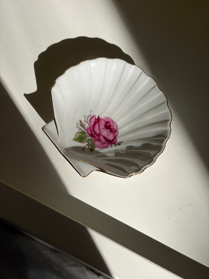 VIDE-POCHE COQUILLE PORCELAINE ROSE | VINTAGE 🌸