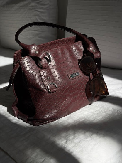 SAC CROCO BORDEAUX VÄGG🍷✨