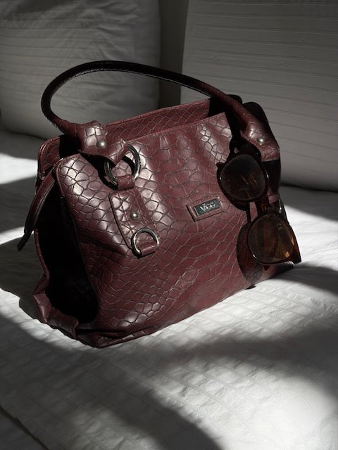 SAC CROCO BORDEAUX VÄGG🍷✨