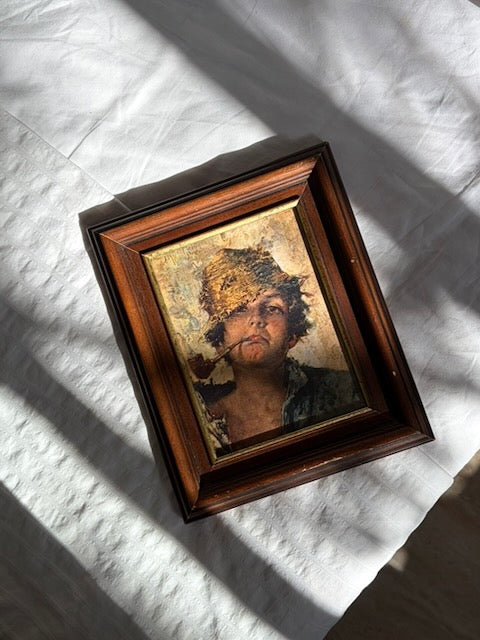 TABLEAU HOMME AU CHAPEAU DE PAILLE 🎨