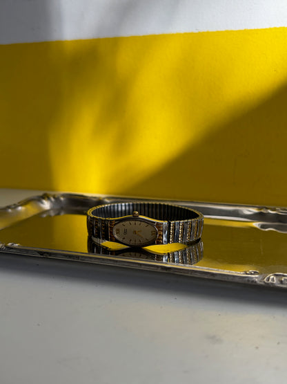 MONTRE DUAL-TONE CARAVELLE BY BULOVA BRACELET EXTENSIBLE | VINTAGE ⌚✨
