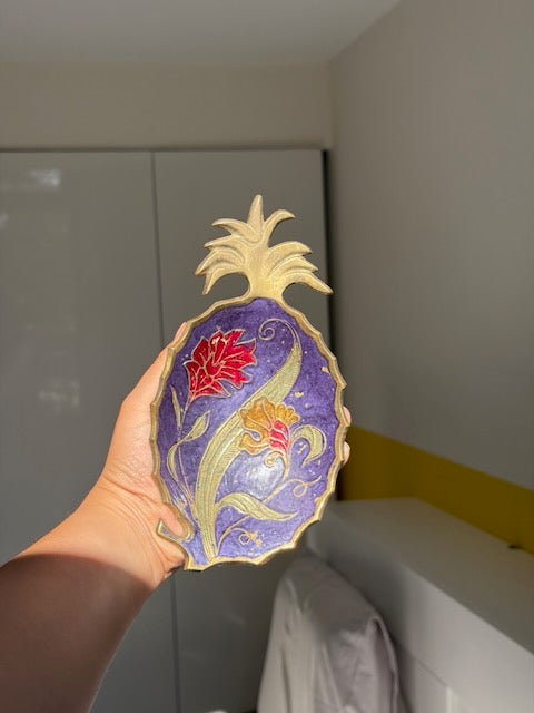 VIDE-POCHE ANANAS VIOLET VINTAGE 🍍